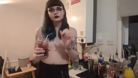 Private: Topless Barista Class With Tall Goth Lilychoccy